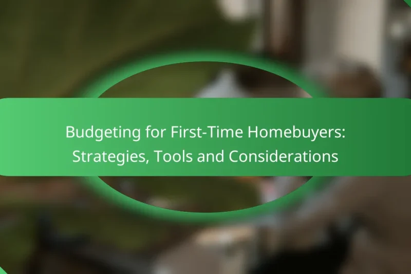 Budgeting for First-Time Homebuyers: Strategies, Tools and Considerations