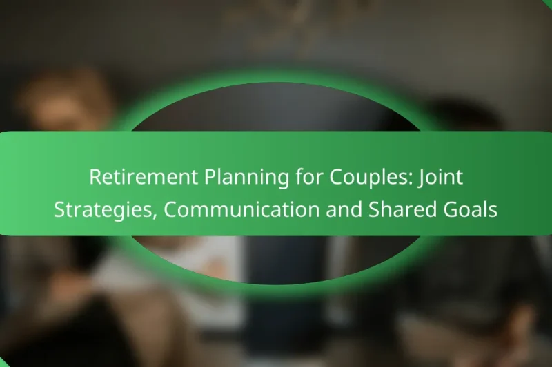 Retirement Planning for Couples: Joint Strategies, Communication and Shared Goals